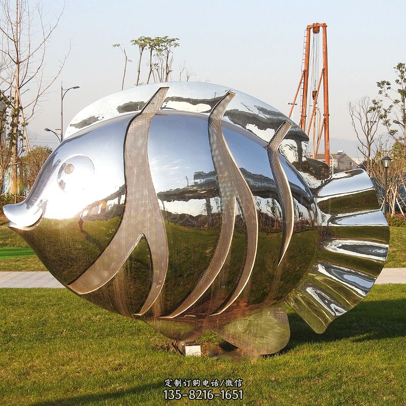 鏡面不銹鋼魚公園雕塑擺件 鏡面不銹鋼魚公園雕塑擺件