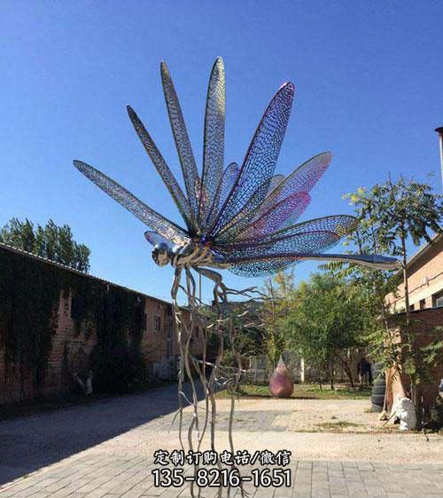 公園不銹鋼抽象蜻蜓雕塑 公園不銹鋼抽象蜻蜓雕塑