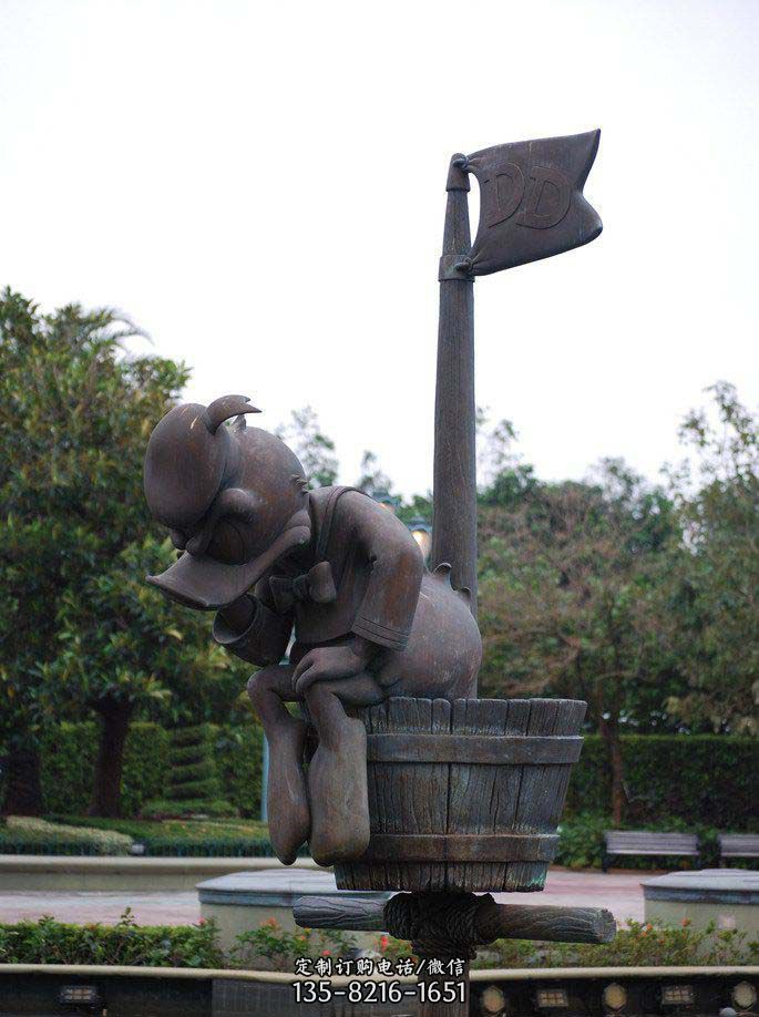 唐老鴨卡通動(dòng)物銅雕