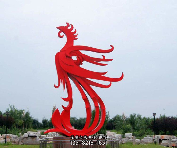 不銹鋼鳳凰公園景觀(guān)雕塑