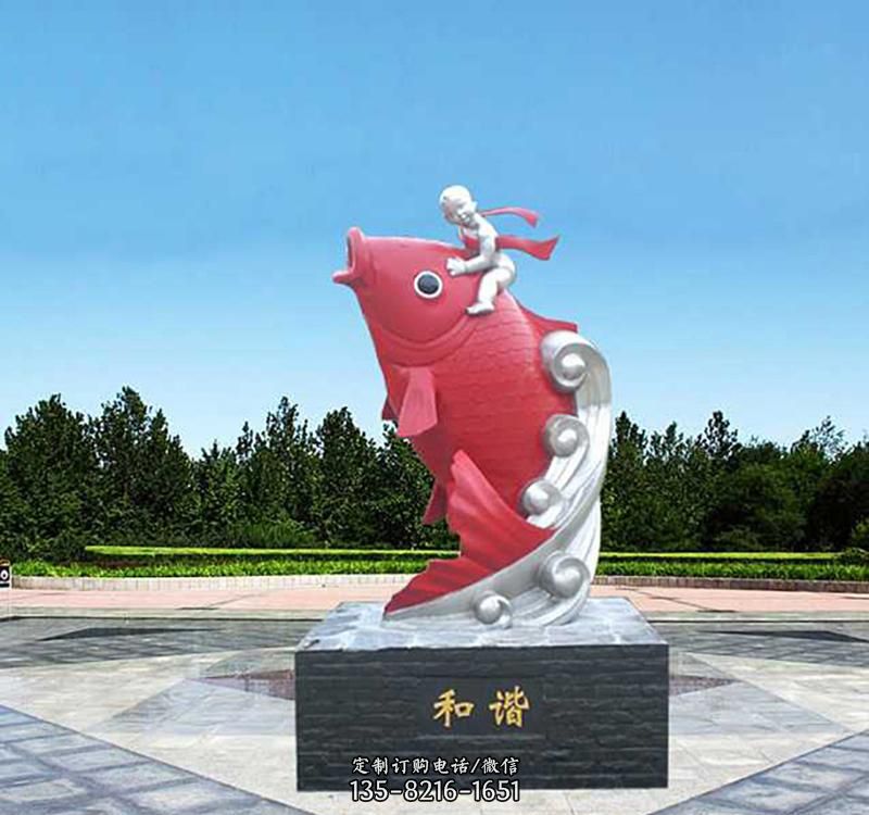 不銹鋼鯉魚動物雕塑 不銹鋼鯉魚動物雕塑