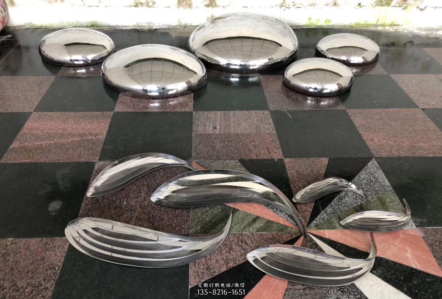 不銹鋼抽象魚-豬羊雕塑 不銹鋼抽象魚-豬羊雕塑