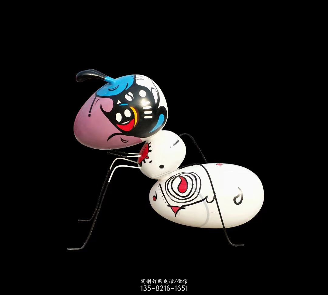 玻璃鋼彩繪螞蟻雕塑 玻璃鋼彩繪螞蟻雕塑