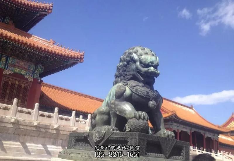 青銅獅子雕塑-石雕獅子漢白玉獅子