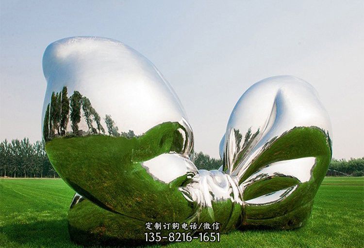 不銹鋼園林大型蝴蝶結(jié)雕塑 不銹鋼園林大型蝴蝶結(jié)雕塑