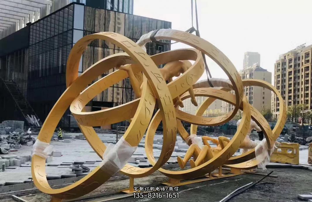 不銹鋼音符運(yùn)動人物雕塑 不銹鋼音符運(yùn)動人物雕塑