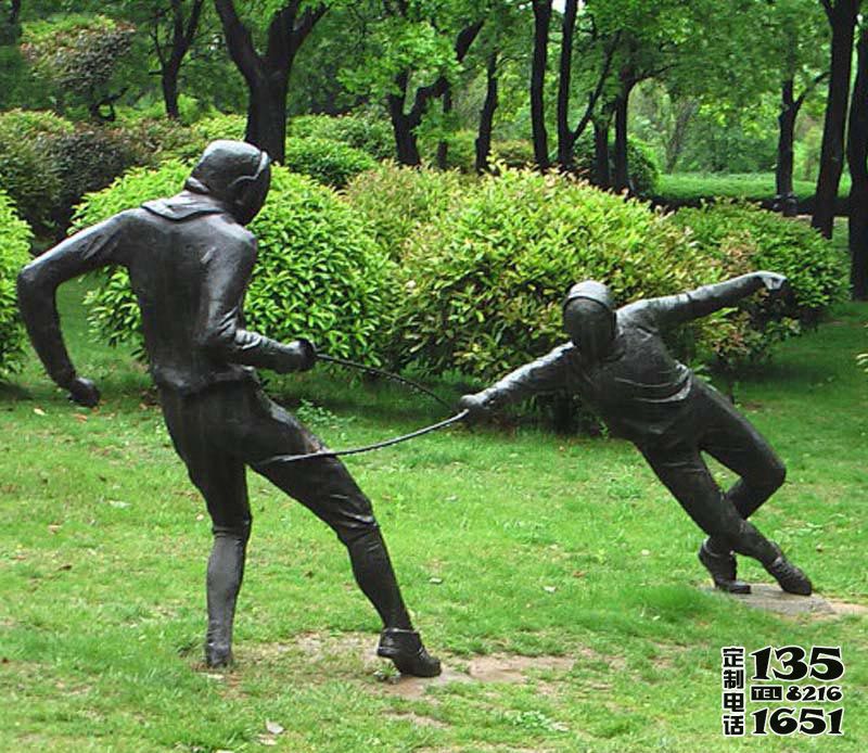學(xué)院操場擊劍運動員玻璃鋼玻璃鋼仿銅人物雕塑 學(xué)院操場擊劍運動員玻璃鋼玻璃鋼仿銅人物雕塑