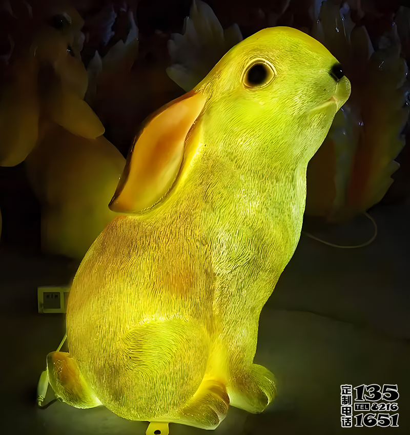 發(fā)光兔子玻璃鋼仿真動(dòng)物雕塑 發(fā)光兔子玻璃鋼仿真動(dòng)物雕塑